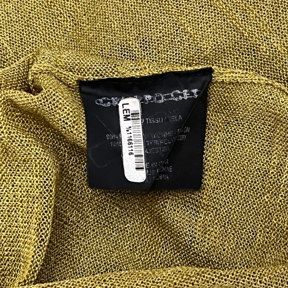 Emanuel Ungaro Vintage Tank Top Taupe Metallic Gold Knit Crew Neck Size M - Picture 8 of 9